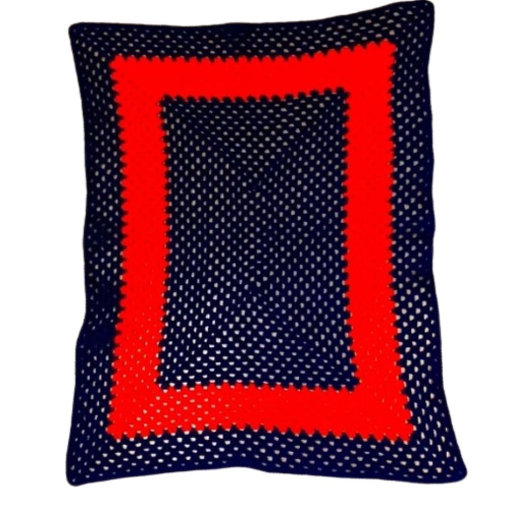 Handmade Crocheted Granny Afghan/Lap Blanket/Crib Cover NEW